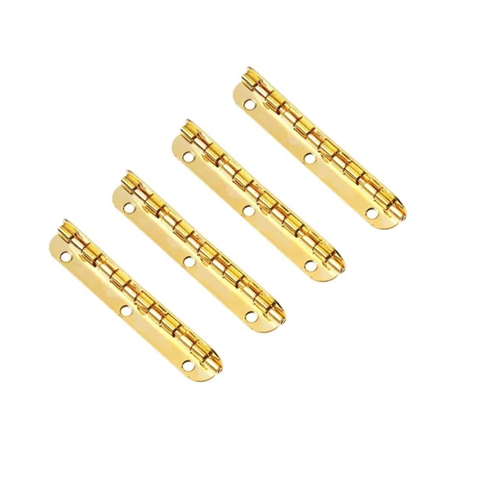 Charnières dorées 65x15mm pour réparer un couvercle de boîte à bijoux cassé sans outil lourd