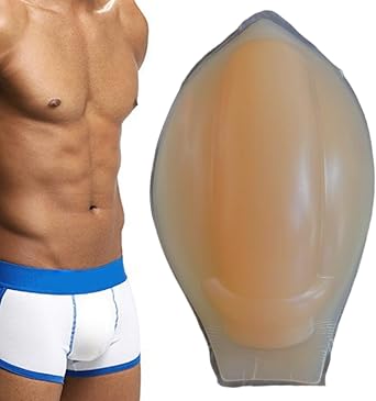 Bulge Enhancer Men 3D Contoured Soft Silicone Bulge Enhancer Self-Adhesive Enhance Cup Comfortable Invisible Support for Swimwear, Swimming Trunks, Brief