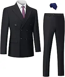 Terno masculino de 2 peças slim fit trespassado cor sólida smoking blazer calça para formatura com gravata