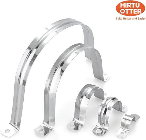 Miniatura 6 de 50 abrazaderas de tubo de acero inoxidable 304 de 1-14 pulgadas, clips de conducto con soporte en U de dos agujeros para HVACelectricidadfontanería,