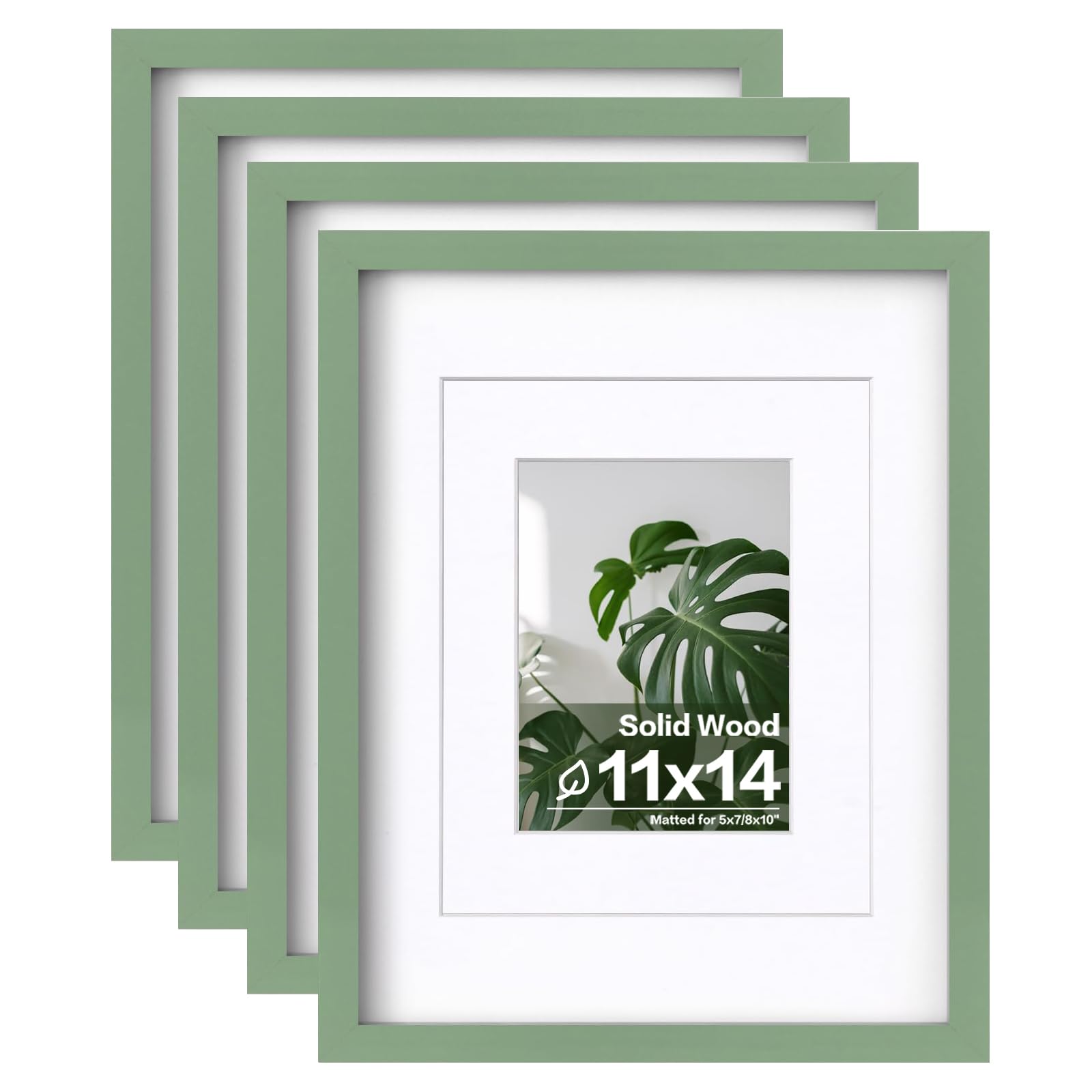 Cadres photo en bois massif 28x35,6 cm lot de 4 pour table et mur