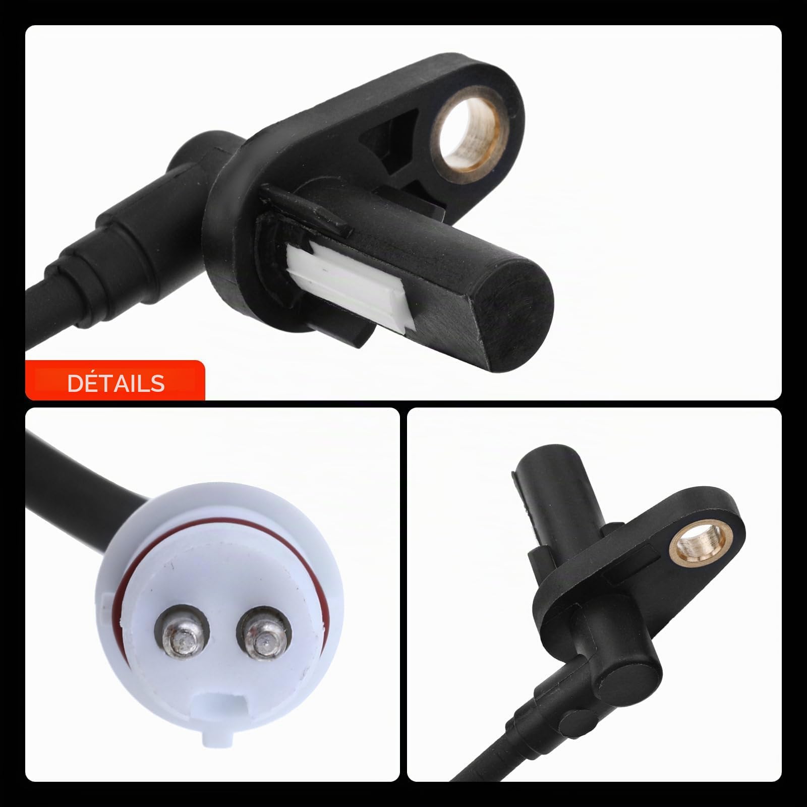 Frankberg Capteur de vitesse de roue ABS avant gauche droit 8200186294 | Compatible avec: Clio II BB CB, K.a.n.g.o.o KC0/1, Thalia II LU, Clio II boîte/hayon SB0/1/2, Twingo I C06