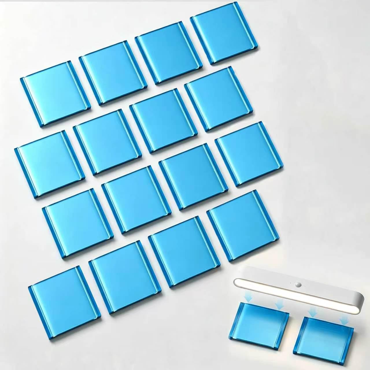 Under Cabinet Lights Magnetic stickys - Replacement Magnetic Strips with Adhesive Backing for Under Cabinet Lighting Universal Blue Iron Sheet for Cabinet Lighting(Non-Magnetic (Rectangle, 12) — Amazon image 8