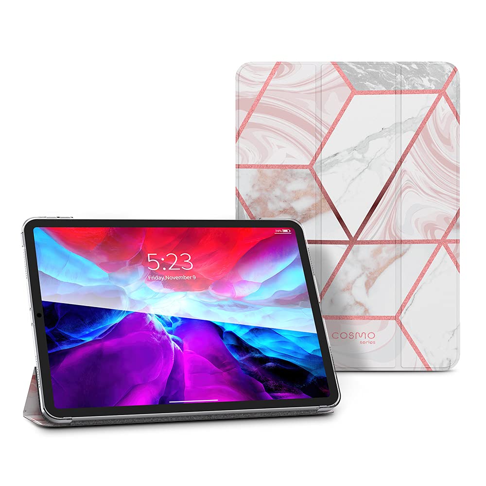 i-Blason Cosmo Lite Case for New iPad Pro 12.9 Inch (2021 2020 2018 Release), Slim Trifold Stand Smart Case Translucent Hard Back Protective Cover with Auto Sleep/Wake (Marble) (B097RG3KR3) Amazon Price History, Amazon Price Tracker
