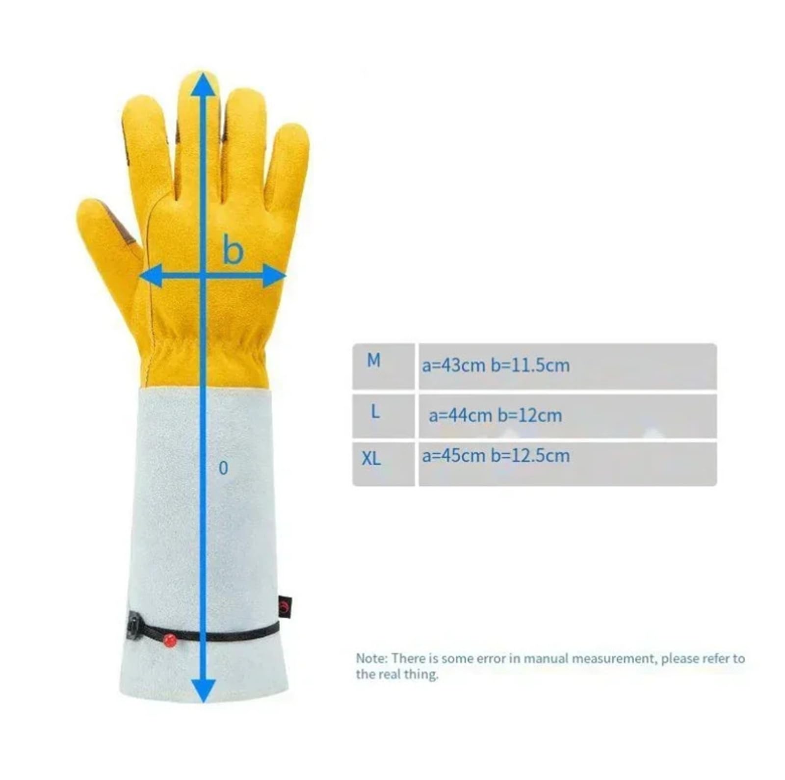 Générique 1 paire de gants à manches longues robustes et anti-épines for la taille des rosiers, le jardinage et les travaux de soudure(Yellow)