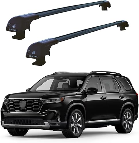 ROKIOTOEX - Barras transversales Cobra aptas para rieles laterales de techo elevados Pilot 2023-2025, barras transversales bloqueables para equipaje