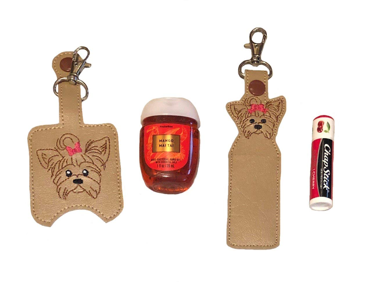 Yorkie Face Hand Sanitizer Holder And/Or Lip Balm Holder