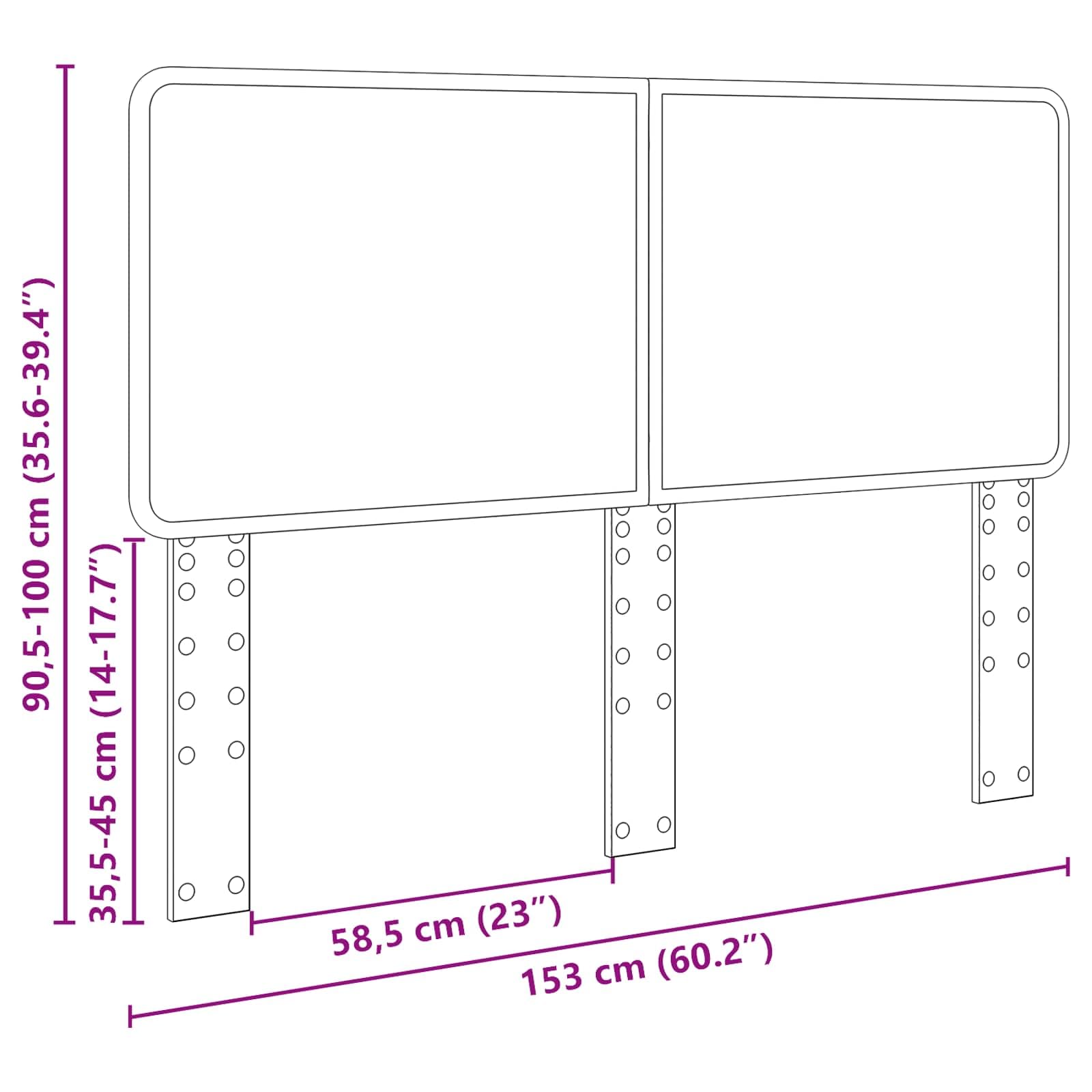 Genérico Cabecero Roble Sonoma 150 cm Madera contrachapada, Cabeceros y pies de Cama Marrón,887871