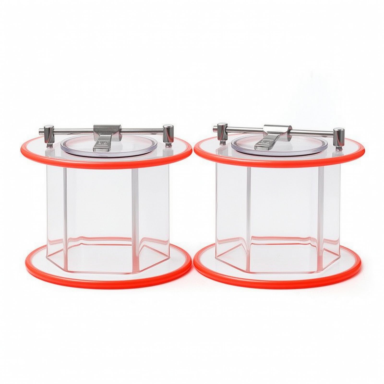 Tamburo di Ricambio Trasparente Tamburo con Coperchio Ermetico Barile per Orafi, Artigiani, Laboratorio, Officina , KT1320 Doppio Secchio