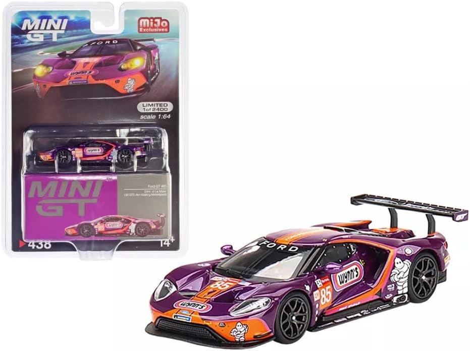 True Scale Miniatures Model Car Compatible with Ford GT #85 2019 24Hr. of Le Mans LM GTE-Am Keating Motorsports1/64 Diecast Model Car MGT00438