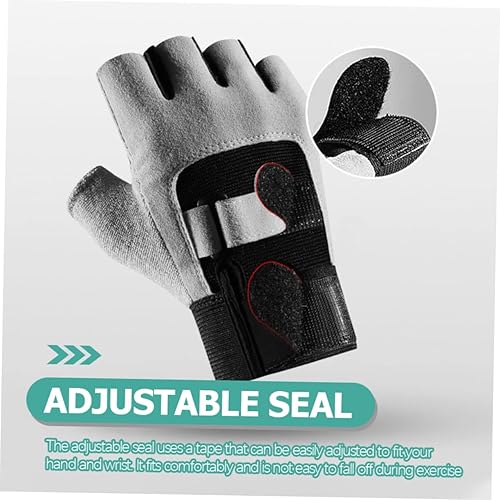 Miniatura 9 de Abaodam 4 pares de guantes de fitness para gimnasio, guantes sin dedos, guantes antideslizantes para levantamiento de pesas, guantes de