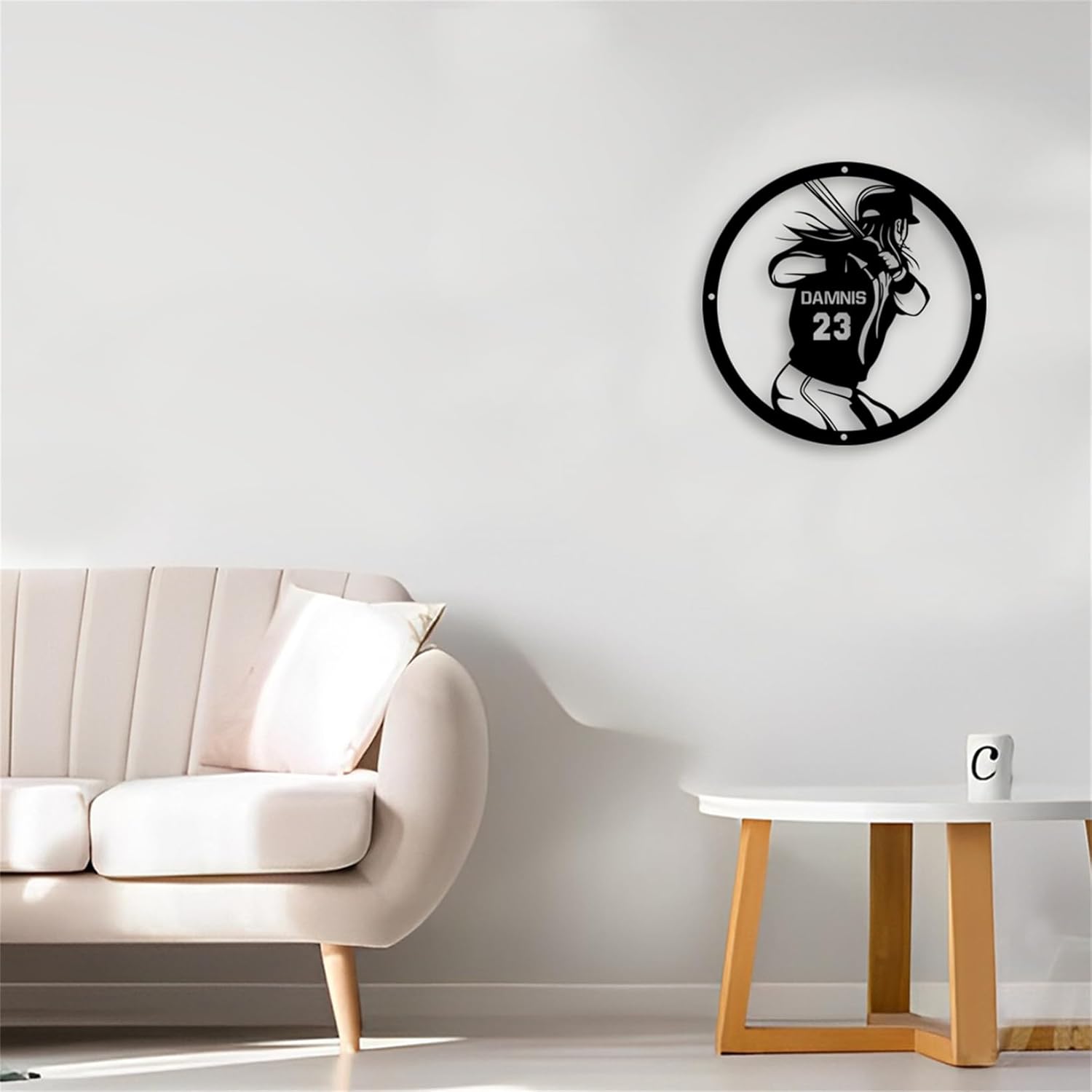 Personalized Softball Player Sign with LED Lights Girls Player Softball Metal Wall Art Decor Baseball Girl Catcher Softball Pitcher Neon Lamp Room Decor Gift for Girl Women Sport Fan (Softball Player Wall Sign - 6)