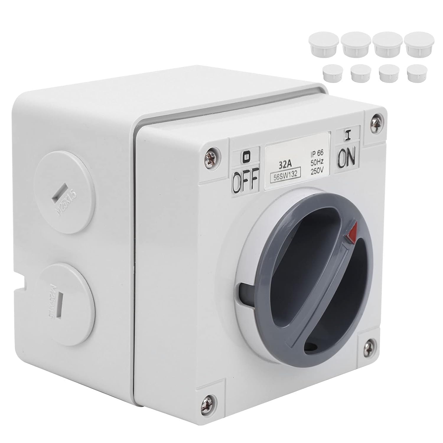 250V Rotary Isolator Switch IP66 Buttons Indicators Electrical Switch ...