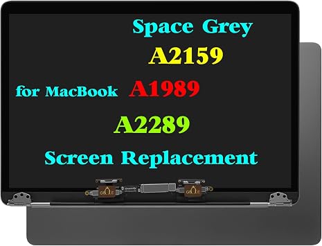 A2159 A2289 A1989 Screen Replacement for MacBook Pro Retina 13.3 A2159 A2289 A1989 2019 2020 EMC3301 661-12829 Full LCD Screen Display Assembly Space Grey