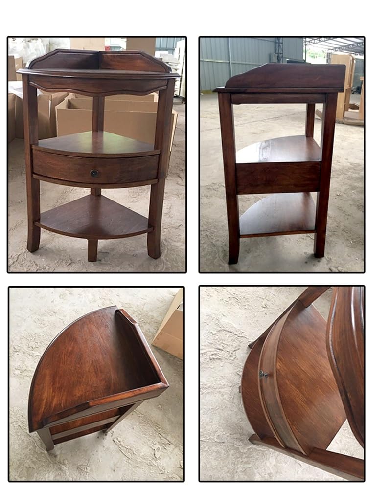 Scaffale ad Angolo, Supporto Per Mensola Angolare In Legno A 3 Livelli Con Ripiani Angolari Per Cassetti. Mensola Espositiva Per Libreria Angolare Per Soggiorno Scaffale Multiuso Portavasi(Color:B)