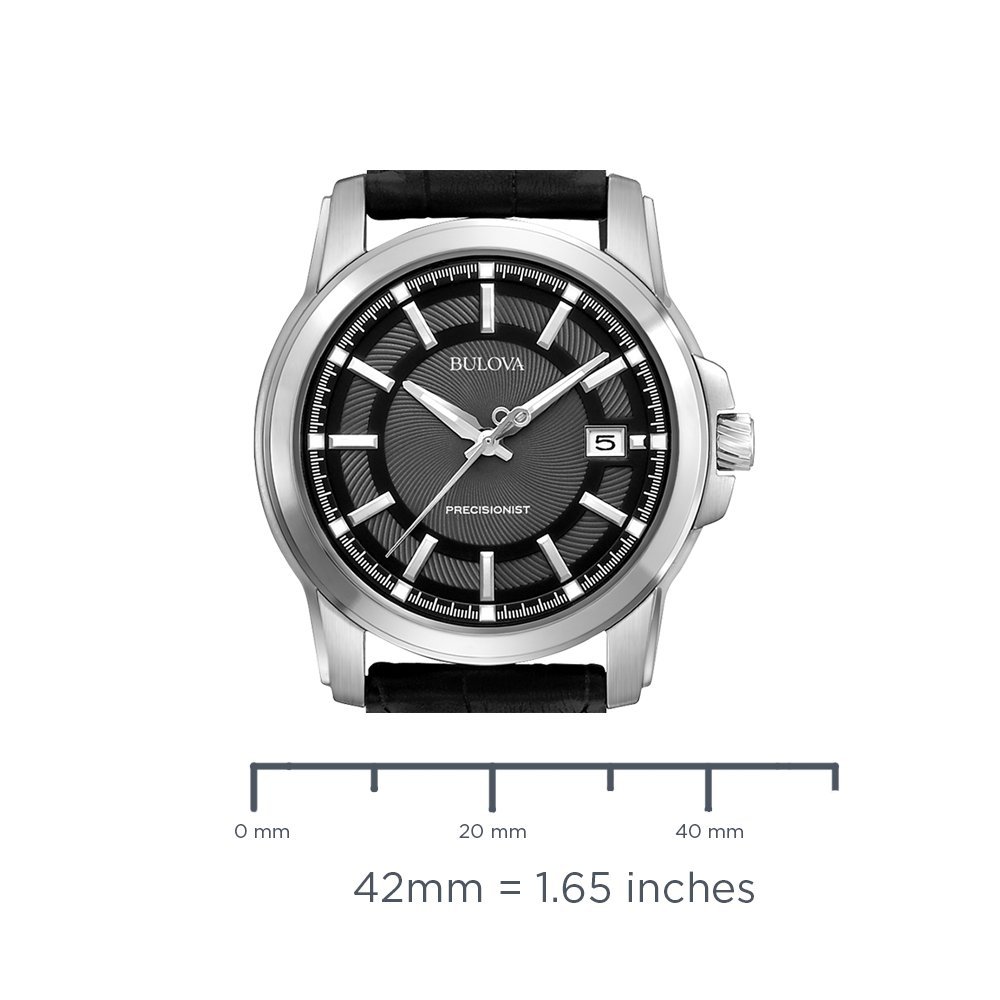 Bulova Precisionist Mens Uhf Watch With Black Dial Analogue