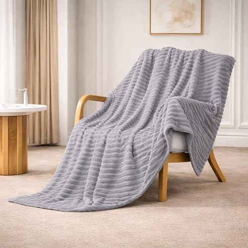 Blanket Fleece 180x200cm light grey