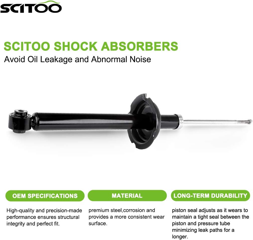 Rear Shocks,SCITOO 2pcs Shocks Absorbers Fits 2001 2002 2003 for Acura for CL,1999 2000 2001 2002 2003 for Acura for TL,1998 1999 2000 2001 2002 for Honda for Accord Struts Shocks with 341258 71299