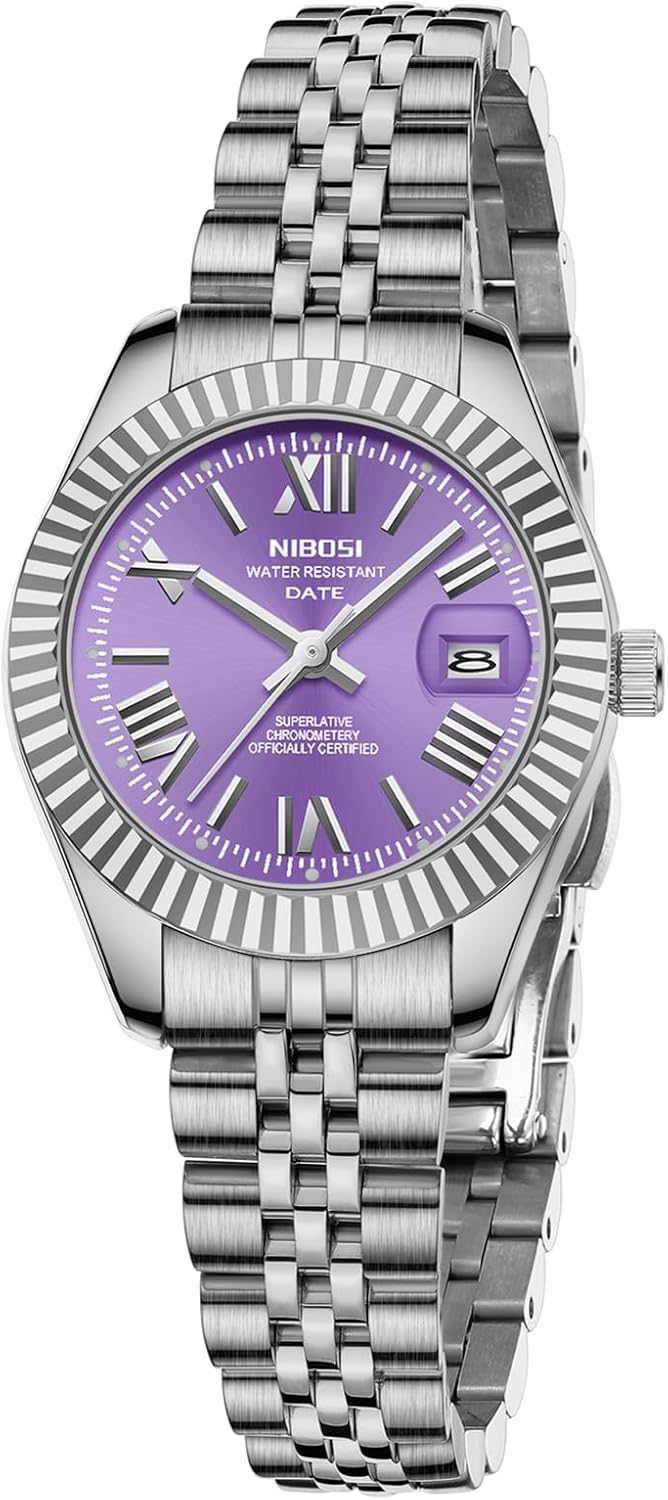 NIBOSI Watches for Women Analog Quartz Waterproof Ladies Wrist Watches with Date Dainty Fashion Luxury Stainless Steel Watch for Small Wrists Female Elegant Dress Women's Watch