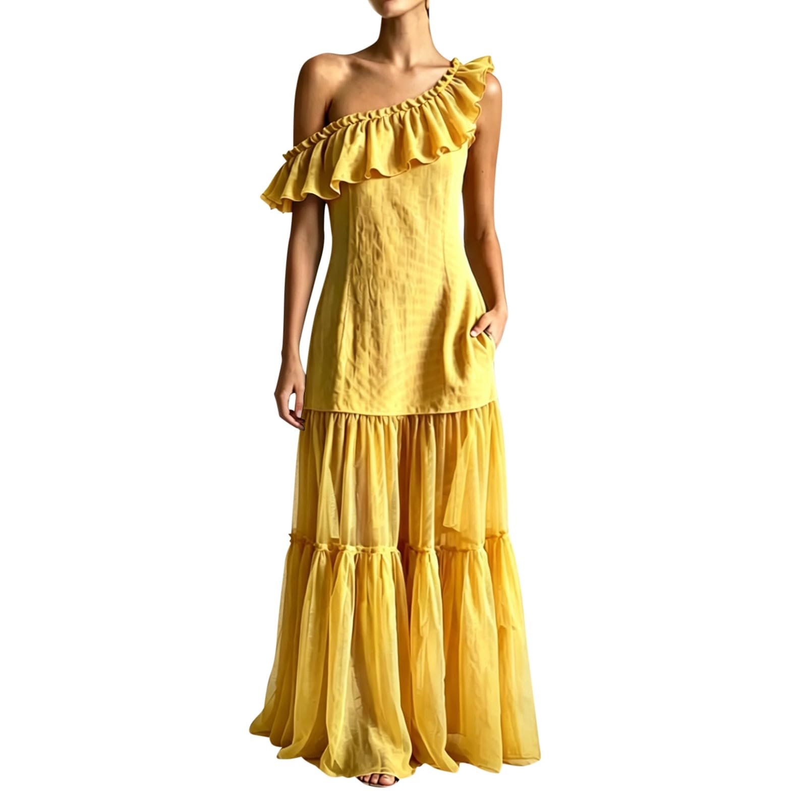Robe chemisier sans manches au design fluide et décontracté