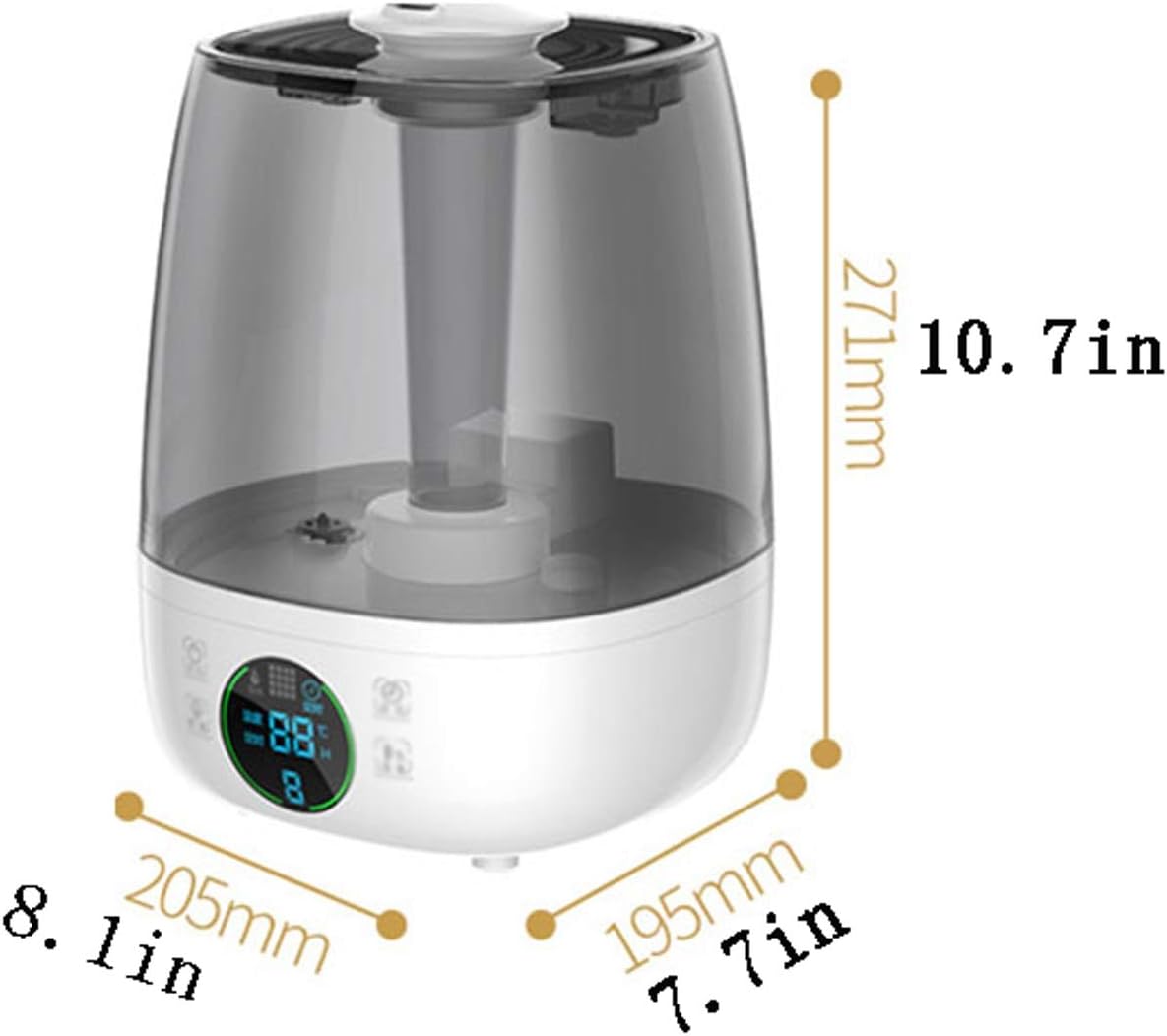 4.5L Large-Capacity Humidifier Household Silent Bedroom Indoor Large Fog Volume Air Purifier Pregnant Women Baby Aromatherapy Machine Waterless Auto-Off Air Humidifier