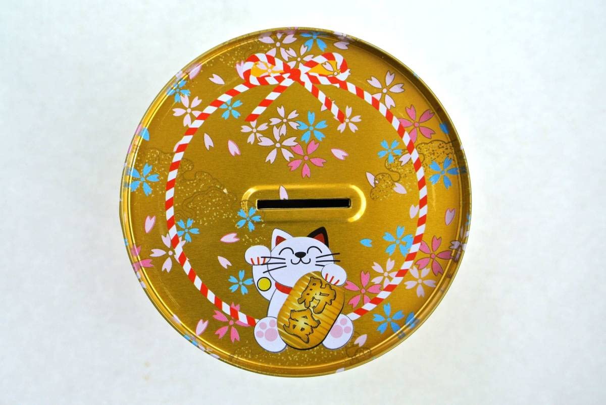 Amazon.co.jp: 30万円貯金箱 500円玉貯金箱 招き猫 桜 金運