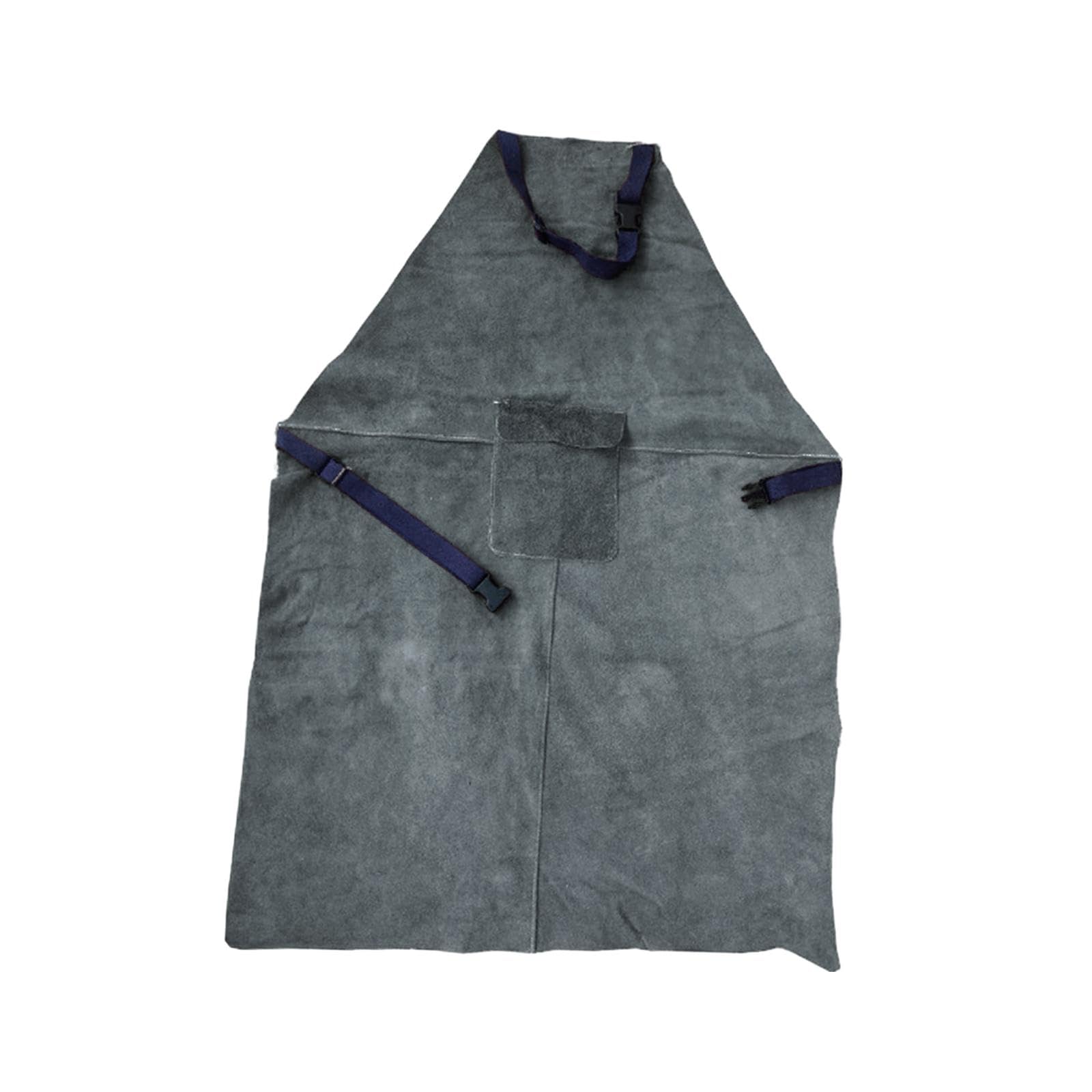 Qianly Tablier de Soudure Vêtement de Travail Fermeture à Boucle Bretelles Ajustables Matériau Résistant Convient pour Mécanicien Menuisier Jardin Garage, 70cmx100cm Bleu Foncé