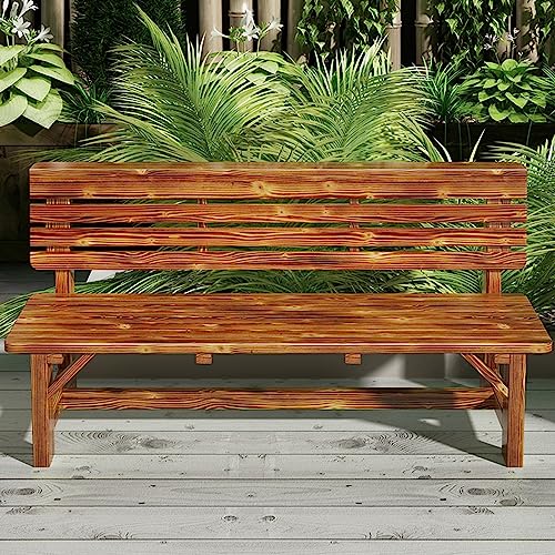 Banc de jardin extérieur en bois résistant aux intempéries