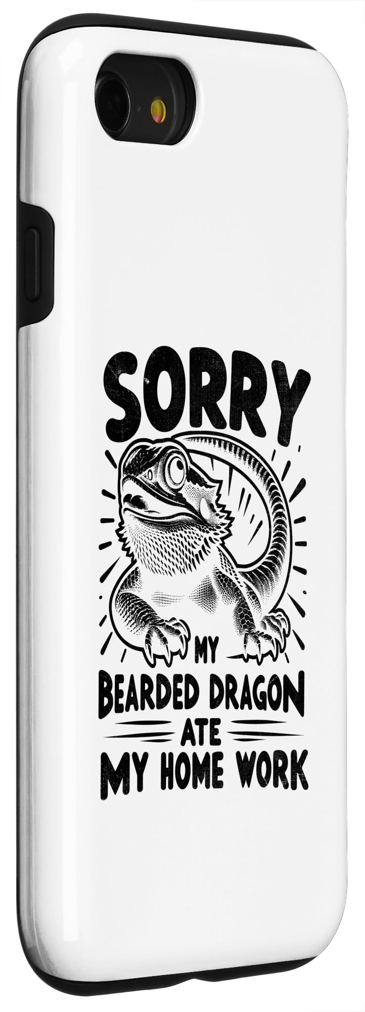 iPhone SE (2020) / 7 / 8 Sorry My Bearded Dragon Ate My Home Work Lizard Reptile Case - Image 3