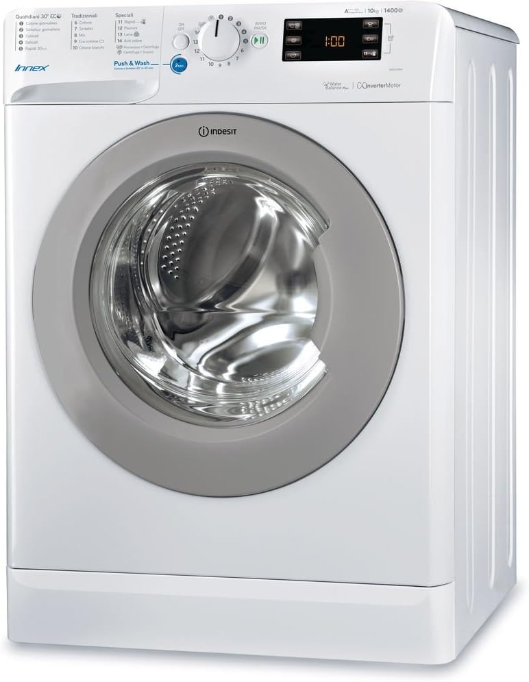 Indesit BWE 101484X WSSS IT Libera installazione Carica frontale 10kg 1400Giri/min A+++ Bianco lavatrice