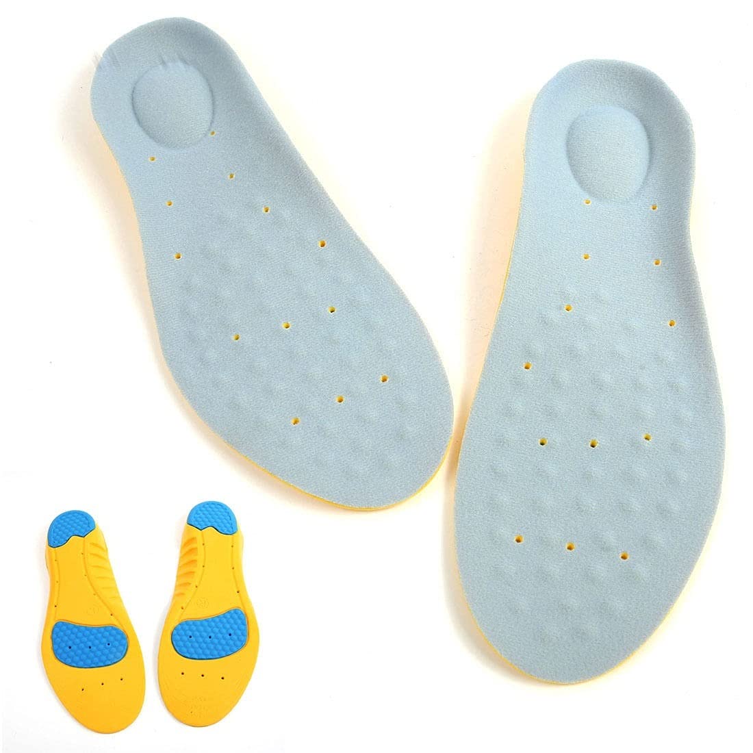 Unisex Shoe Inserts Orthotic Sports Arch Sports Shoes Shoesles Solette Assorbimento di Ammortizzatore Dimensioni 34-45(2 Pairs,S(34-37) 23CM)
