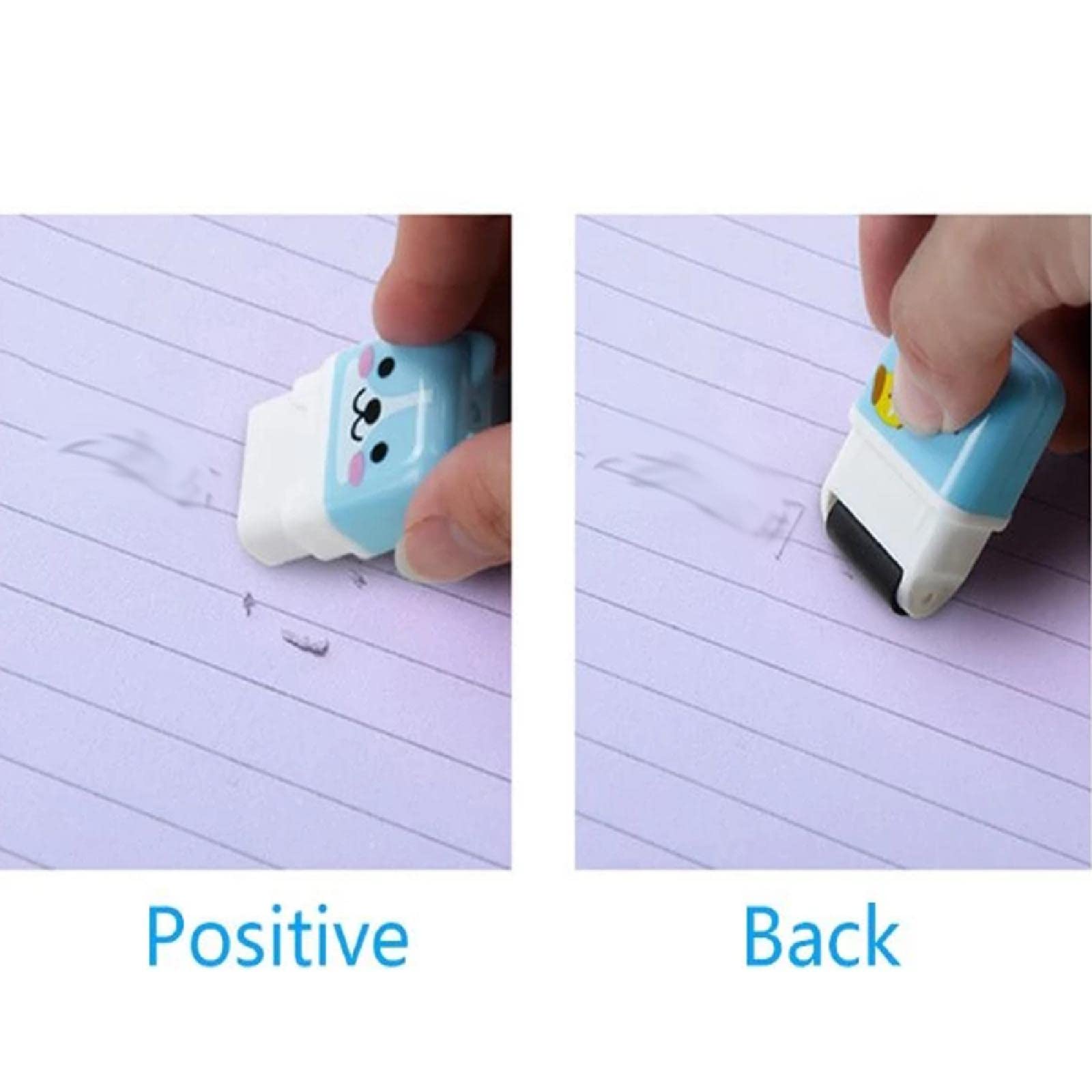 Gomme da matita in gomma da 24 pezzi, gomma da cancellare rettangolare colorata a forma di animale dei cartoni animati, gomme da cancellare per ufficio scolastico