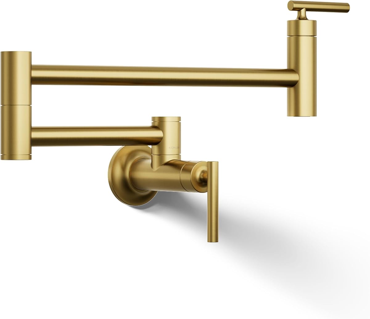KOHLER 35745-2MB Contemporary Style Wall-Mount Pot Filler Kitchen Faucets, Vibrant Brushed Moderne Brass