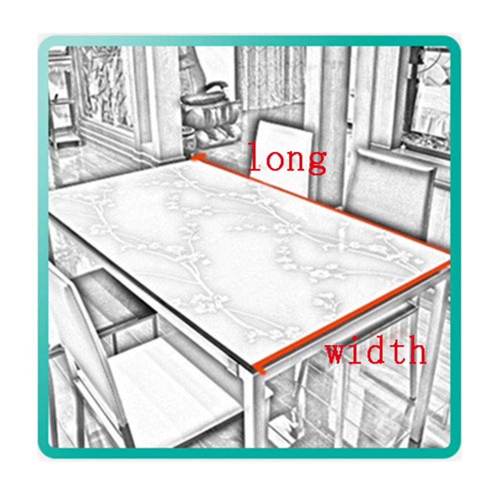 Tappetino Trasparente Parquet 1,0/1,5/2,0 Mm di Spessore Copri Proteggi Tavolo PVC Protezione da Scrivania Impermeabile Resistente al Calore Fonoassorbente per Cucina (Clear-1.5mm,90x90cm)
