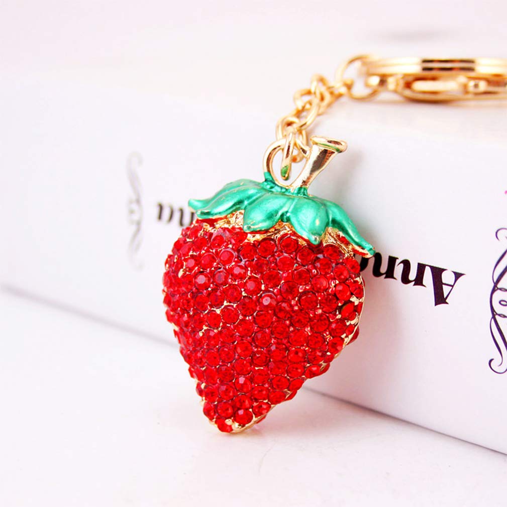 Grtdrm Crystal Rhinestone Fruit Keychain – Sparkling Bag Charm For Women & Girls, Multicolor, Lobster Clasp, Handbag Ornament - View #6