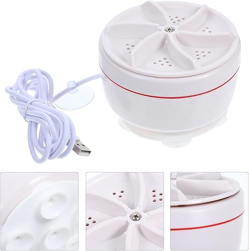 Miniatura 6 de FRCOLOR Portable Mini Ultrasonic Turbine Washing Machine Foldable Washer for Socks and Underwear Travel Dorm Apartment Use