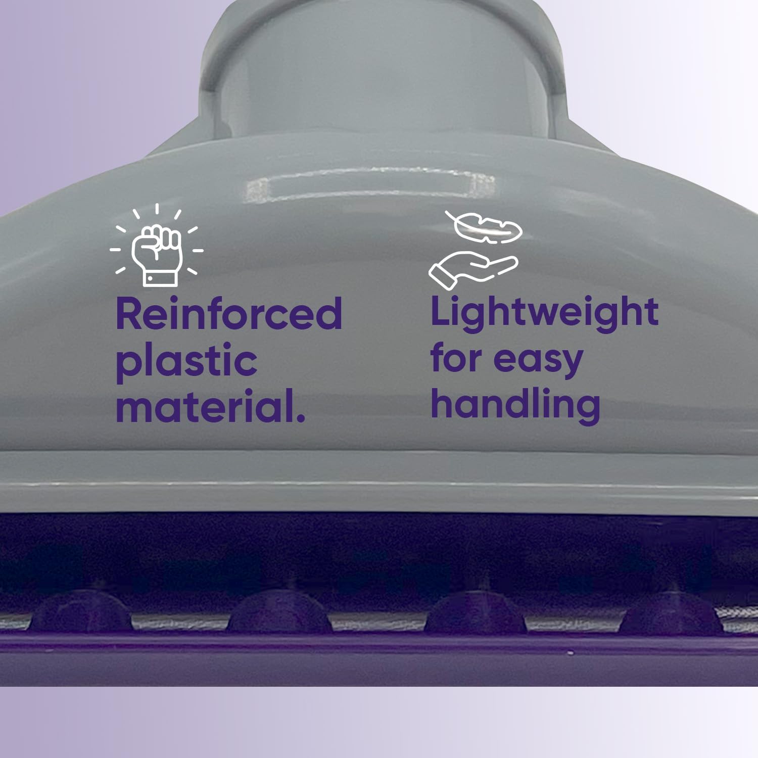 Fit on ProTeam 101446, EZ Glide Floor Tools & Parts, 15 Inches, Vacuum Parts, Compatible with ProTeam Backpack Vacuums 10 QT & 6 QT, 100623, Also Compatible Hoover Commercial C2401 Purple / Gray image 6 of 9 B0CQW4CKGD