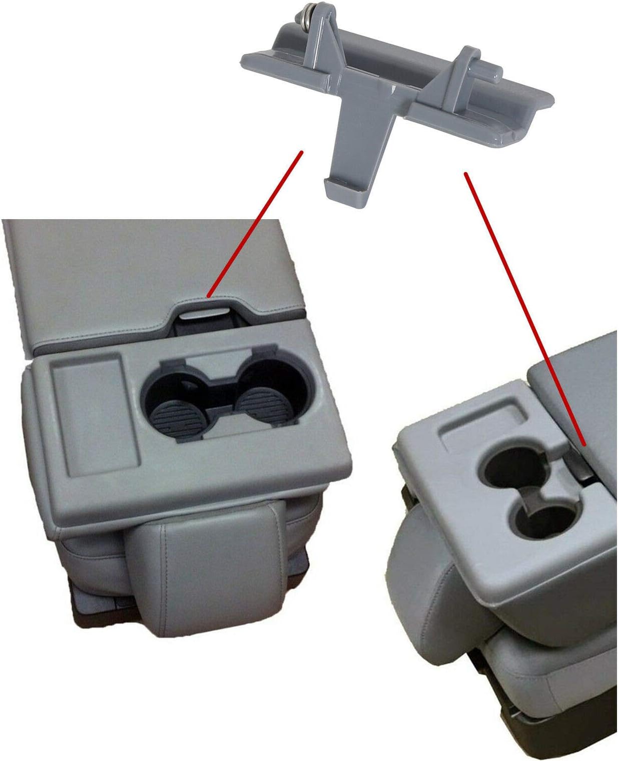 ECOTRIC Center Console Armrest Jump Seat Lid Latch for Ford F150 F-150 2010-2018