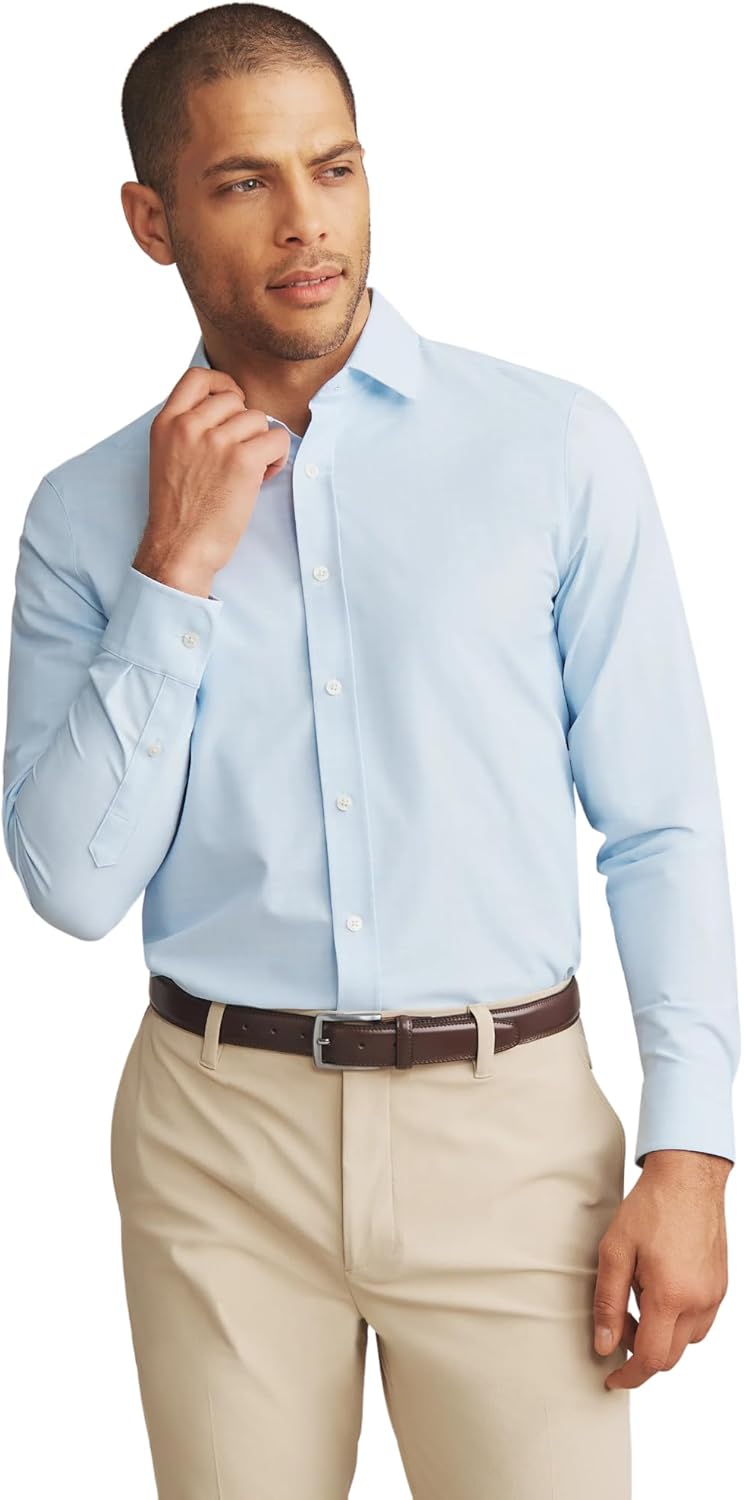 Rhone Men's State of Mind Shirt, Slim Fit Button Down Shirt, Performance Fabric, Anti Odor