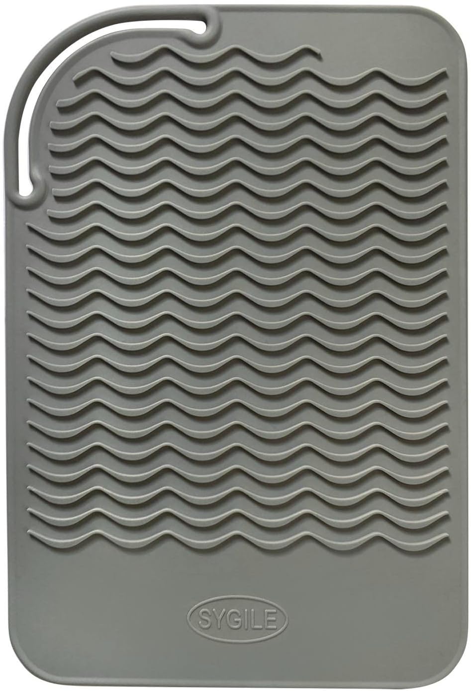 9" X 6.5" Silicone Heat Resistant Travel Mat, Anti-Heat Pad Cover for Hair Straighteners, Curling Irons, Flat Irons and Other Hair Styling Tools - Gray