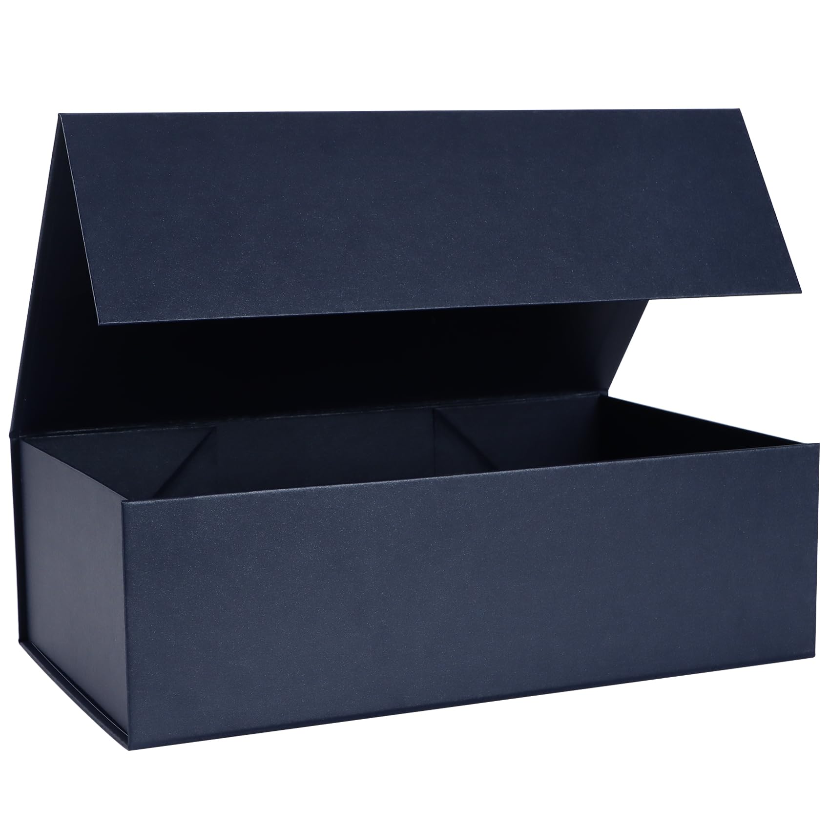 LFBOX Navy Blue Gift Box with Magnetic Lids 13.8x8.3x4.4 in, Bridesmaid Groomsman Proposal Box, Large Rectangle Storage Box 1 Pack