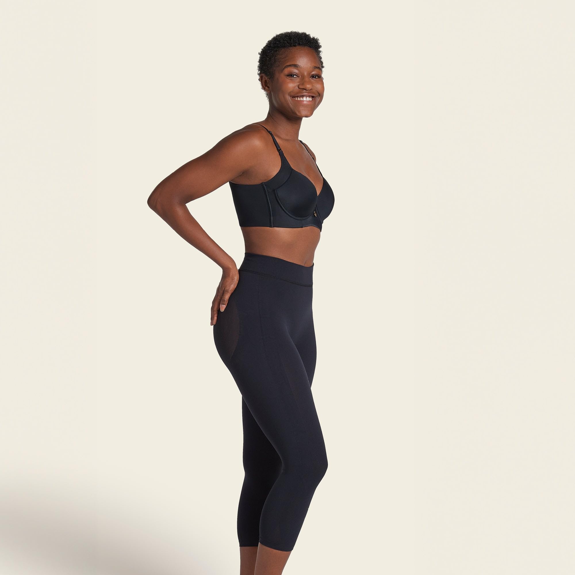 Faja Moldeadora sin Costuras de Cintura Alta para Levantamiento de glúteos Capri o Pantalones Cortos Faja más Delgada para Mujeres Control de Barriga