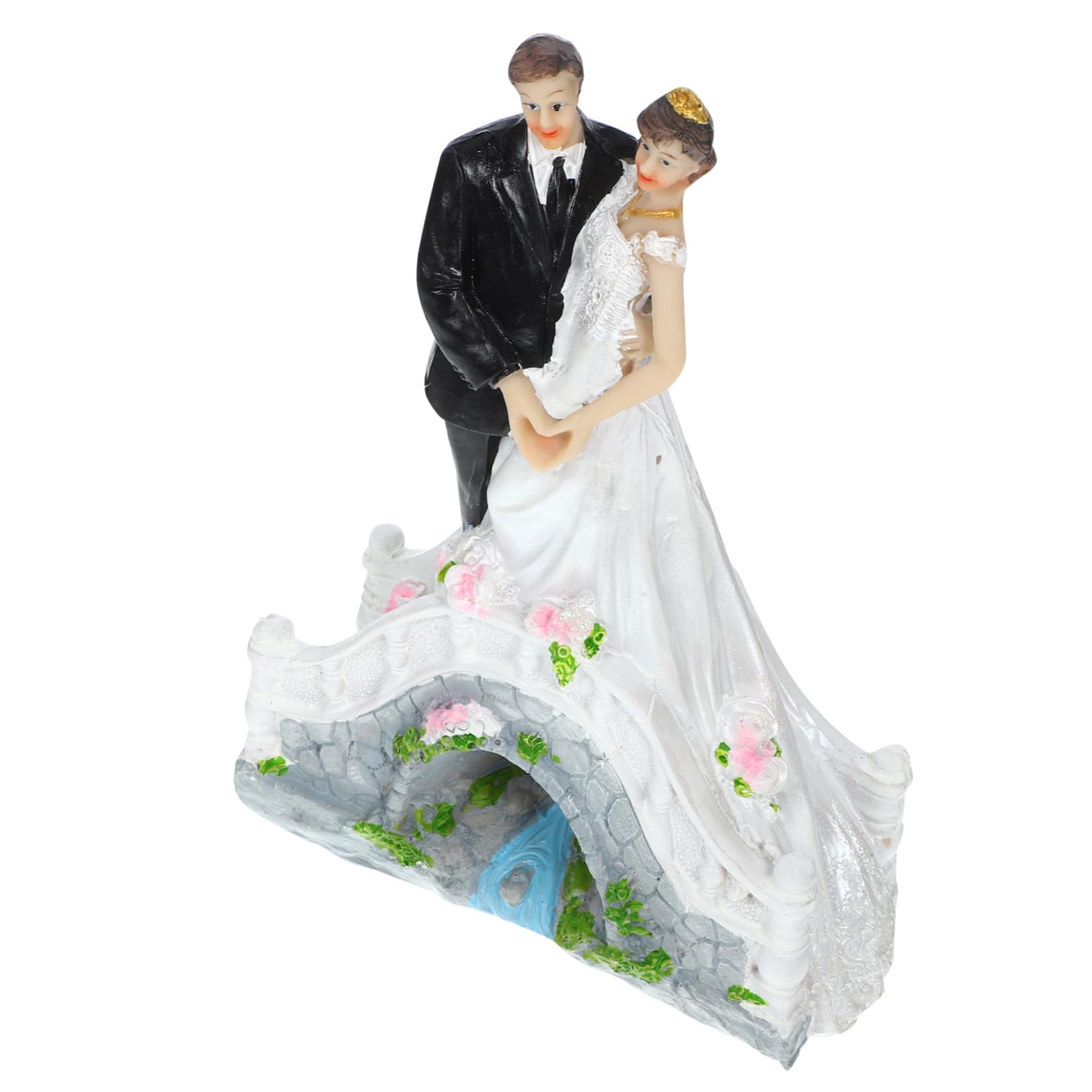 VICASKY 4 Stück Elegante Hochzeitskuchen Dekoration Brautpaar Figur aus Langlebigem Resin Gestaltet für Hochzeitstorten Vielseitiger Cake Topper für Romantische Feierlichkeiten und