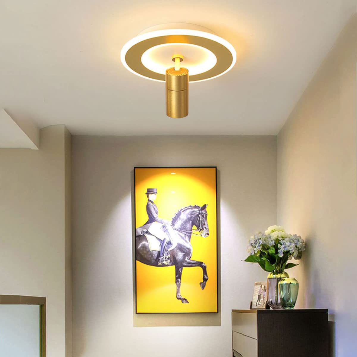 Okrągły Reflektor Sufitowy Led Z Monopunktowym Oświetleniem Punktowym, Nowoczesny Kinkiet Ścienny Do Salonu, Geometryczne Kierunkowe Oświetlenie Sufitowe/D3000K（D6000K）
