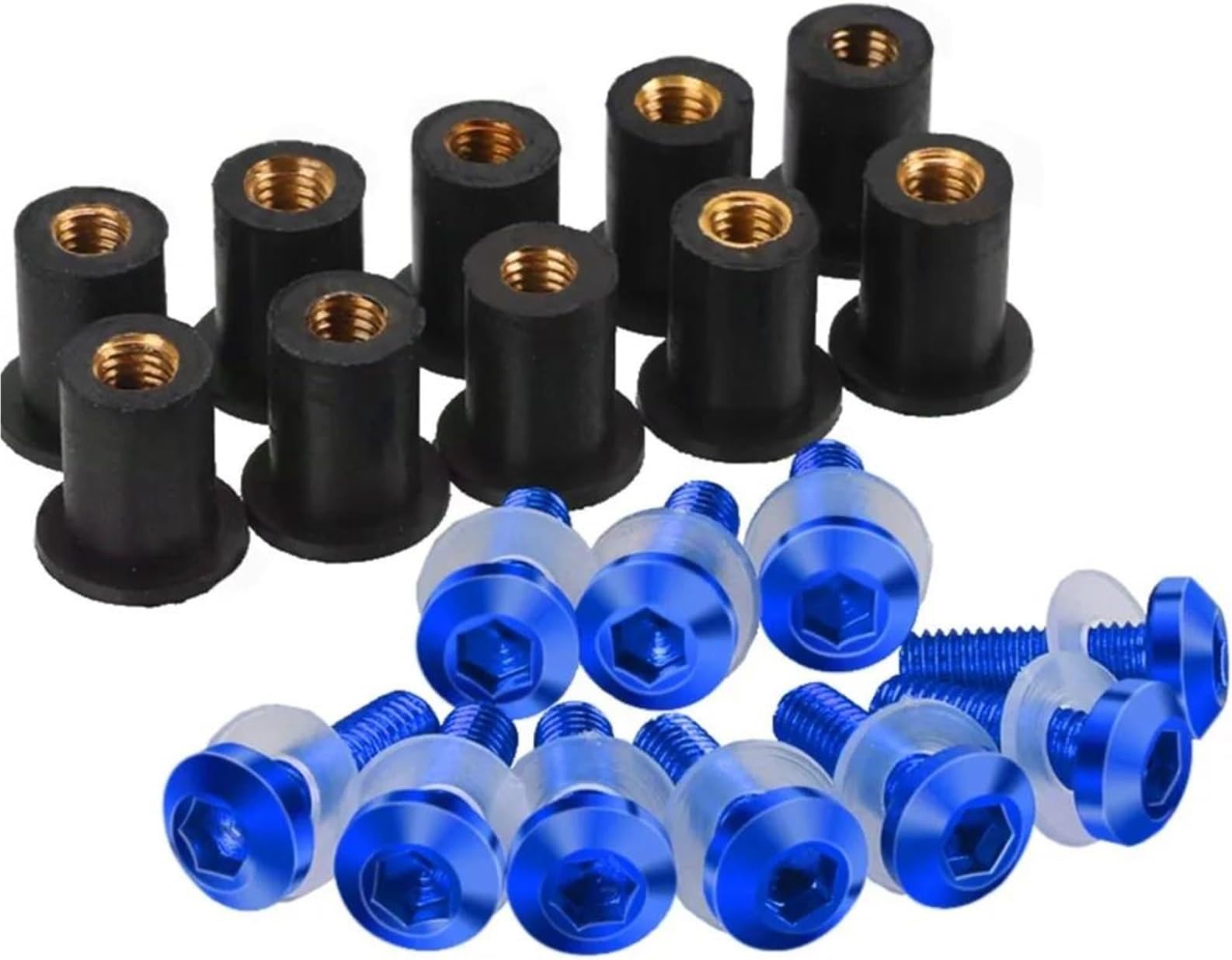 M5 Windscreen Windshield Wind Deflectors Bolts Kits For Honda CBR 600 F2 F3 F4 F4i CBR600F CBR600 600F F(Blue6)