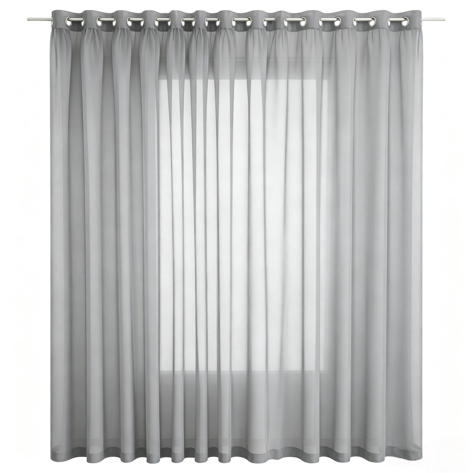 Rideaux Semi 165 x 140 cm Disponibles en Plusieurs Tailles. Transparent Rideaux Intérieur L'Élégance Classique pour Fenêtre de Cuisine, Style Maison de Campagne, Moderne, Gris