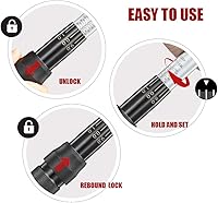 Vista 8 de Llave dinamométrica de clic de 1/2 pulgada (10-150 pies-libras/13.6-203.3 Nm) Juego de llave de torque ajustable de doble dirección