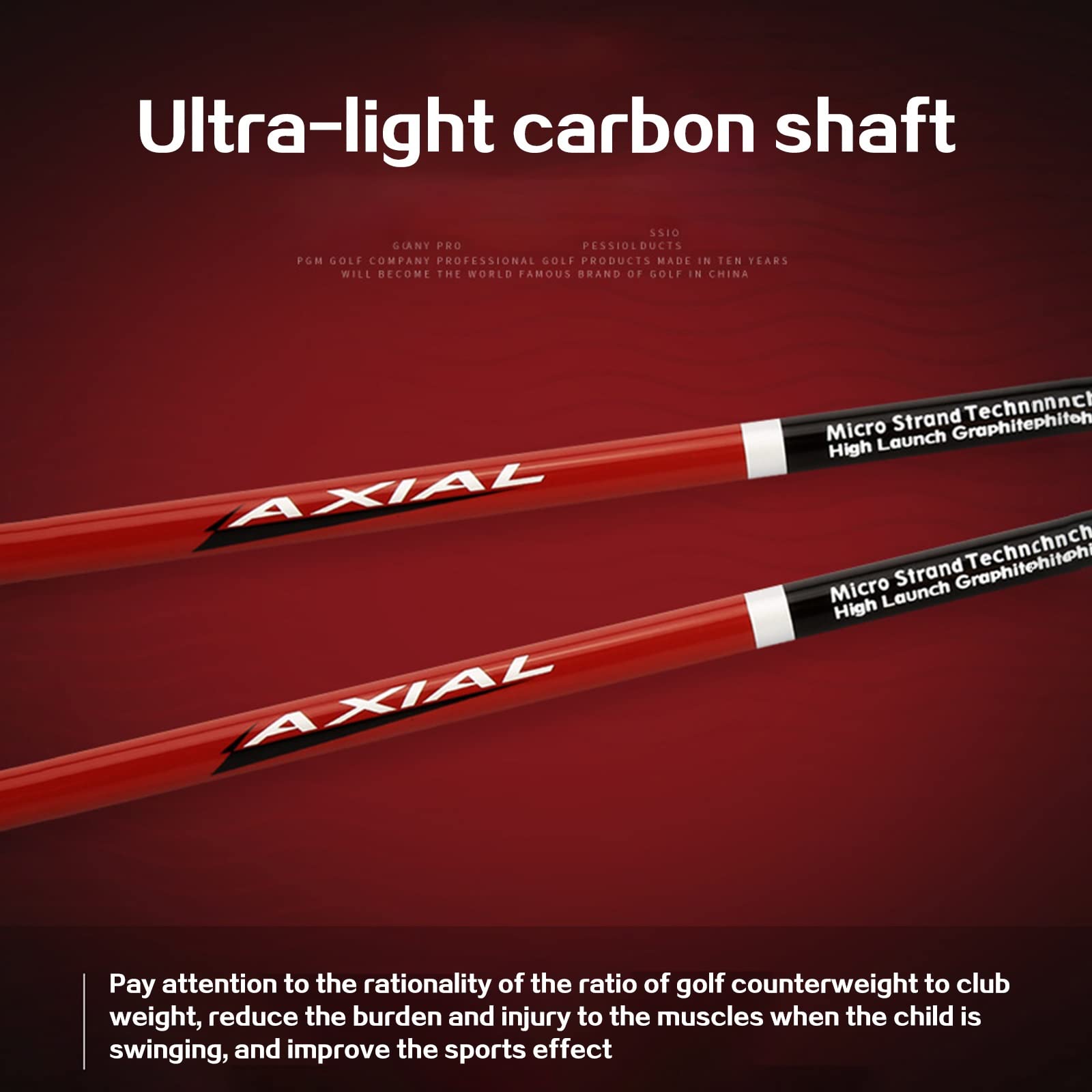 Palos de Golf para niños, Niños, Una Madera, para Principiantes, Cabeza de aleación, Eje de Carbono, Diseño de Centro de Gravedad bajo, Tacto sólido, Negro Rojo (Color: Negro Rojo, Tamaño: 6-8)