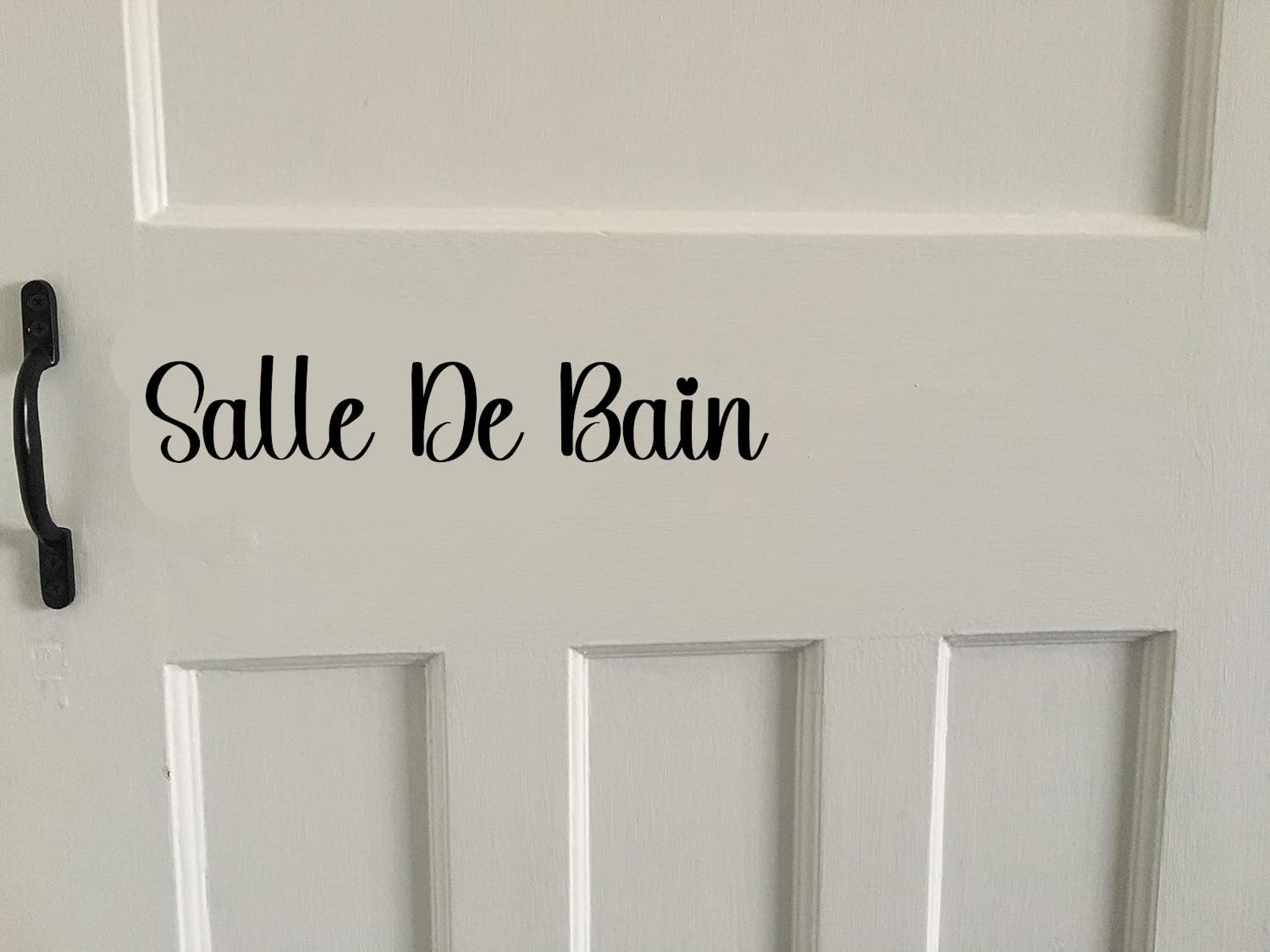 Salle De Bain Décor Home Door Sign Stickers - Waterproof Vinyl Decal - House Gifts - Black Wall Art - Decorative Accessory