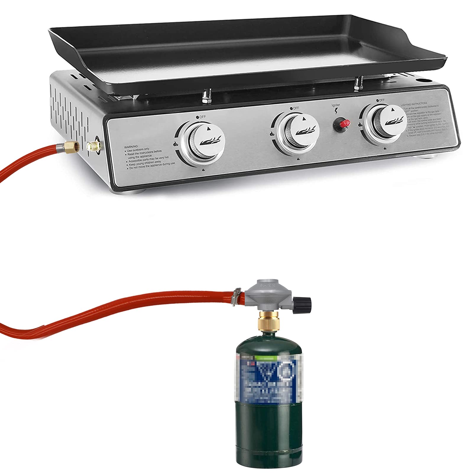 MOFLAME 2 Types Propane Butane Stove Adjustable Flow LowPressure Propane Regulator + 600m Barb